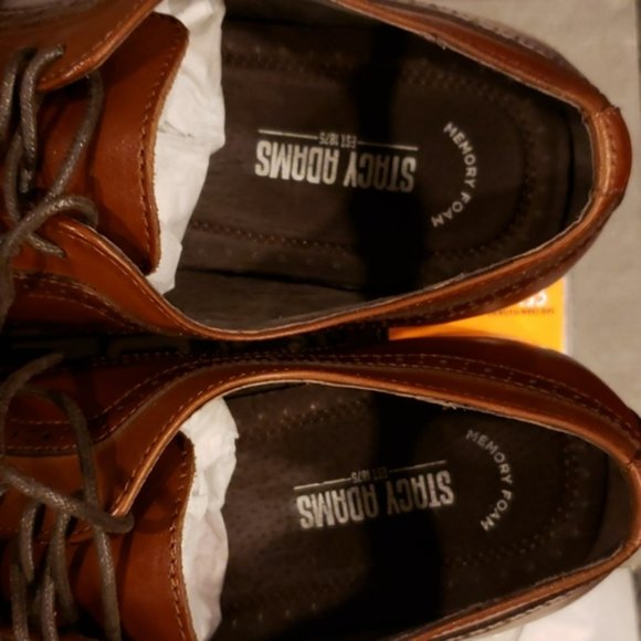 BNIB Stacy Adam\'s Dwight Cognac Dress Shoe Size 11 1/2 M main image 5